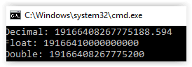 float vs decimal vs double