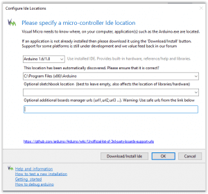 Configuración inicial de Arduino IDE for Visual Studio