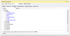 Cargando ejemplos en Arduino IDE for Visual Studio