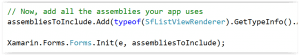 Ejemplo de incialización de Xamarin Forms