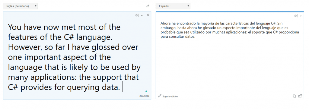 Traducción técnica con Bing Translator