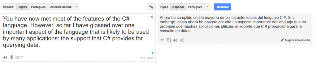 Traducción técnica con Google Translator