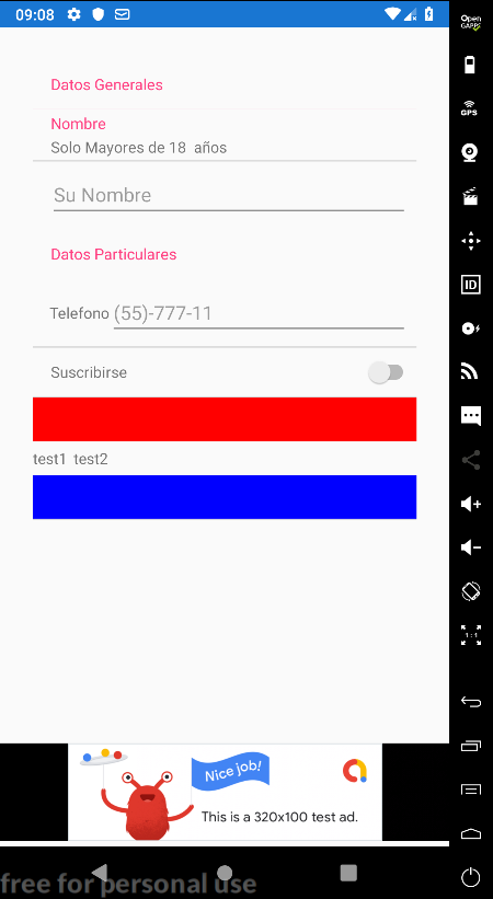 Ejemplo de publicidad en Xamarin Forms